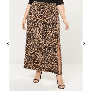 Leopard Print Maxi Skirt